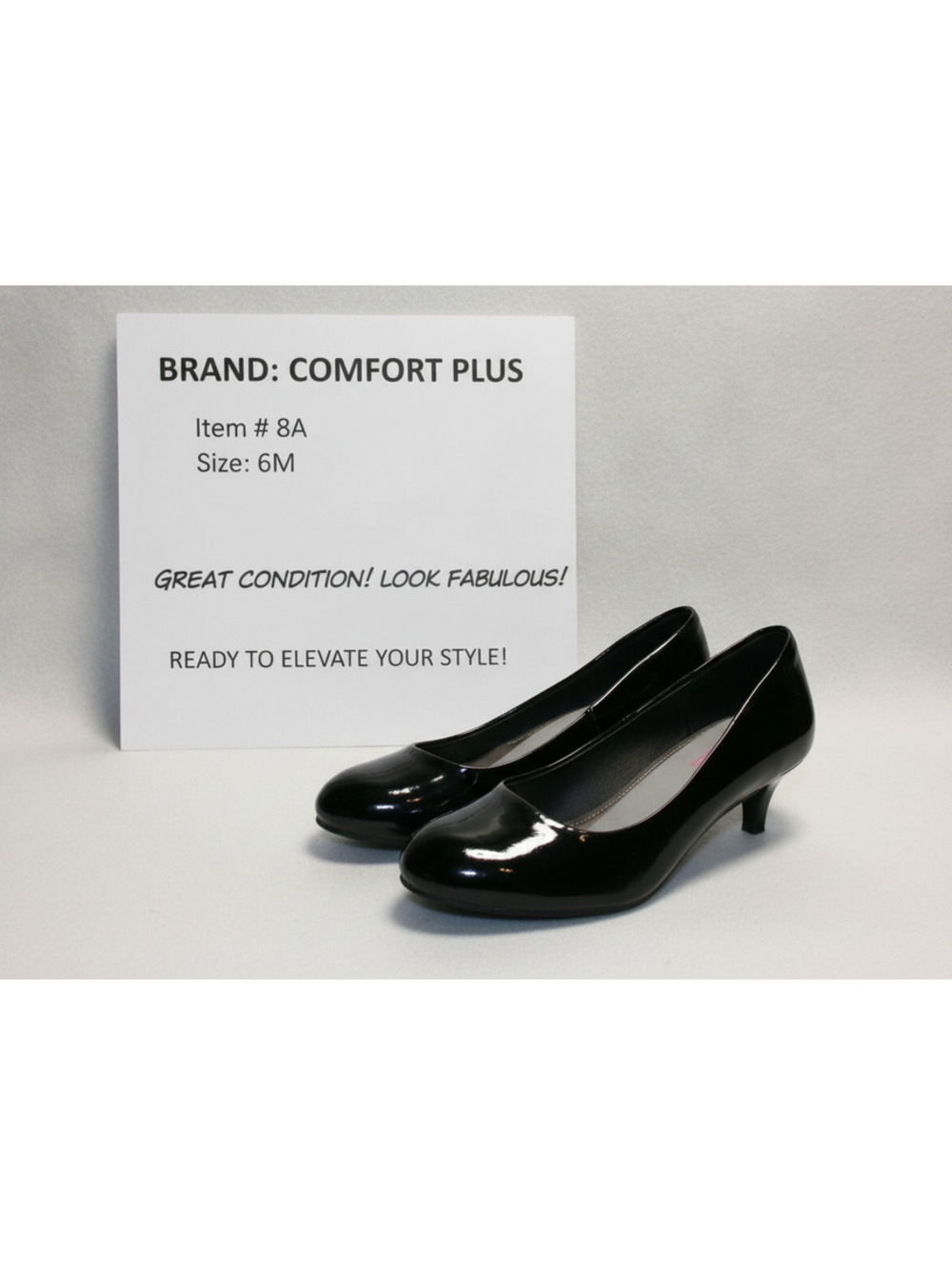 Women's Black Patent Leather Pumps Size 6 M